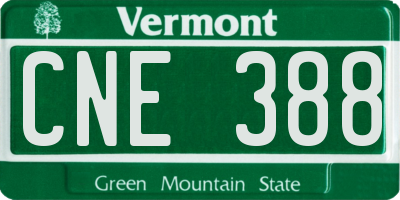 VT license plate CNE388