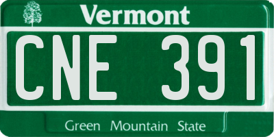 VT license plate CNE391