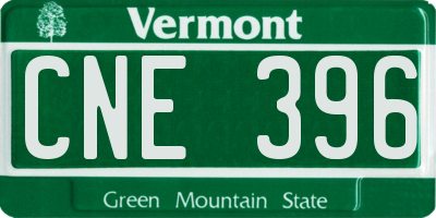 VT license plate CNE396