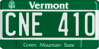 VT license plate CNE410