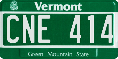 VT license plate CNE414