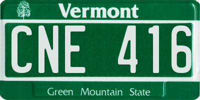 VT license plate CNE416