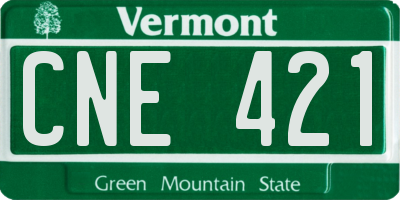 VT license plate CNE421