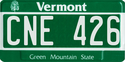 VT license plate CNE426