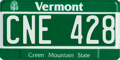 VT license plate CNE428