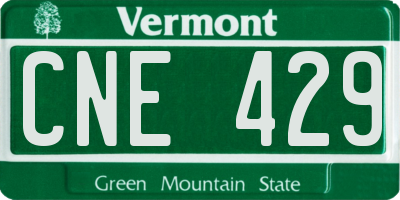 VT license plate CNE429