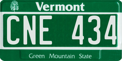 VT license plate CNE434