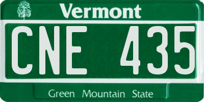 VT license plate CNE435