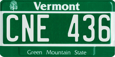 VT license plate CNE436