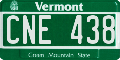 VT license plate CNE438