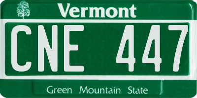 VT license plate CNE447