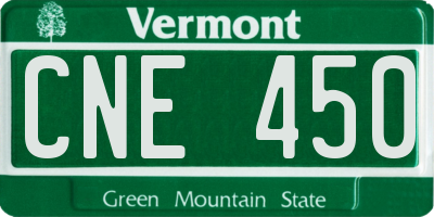 VT license plate CNE450