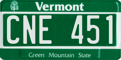 VT license plate CNE451