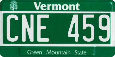 VT license plate CNE459