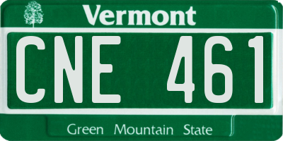 VT license plate CNE461