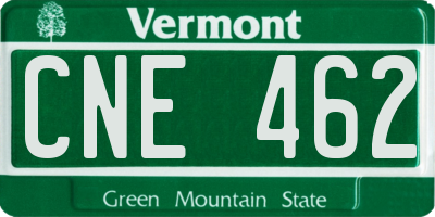 VT license plate CNE462