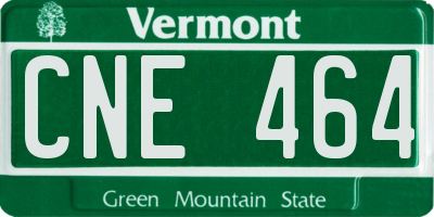 VT license plate CNE464