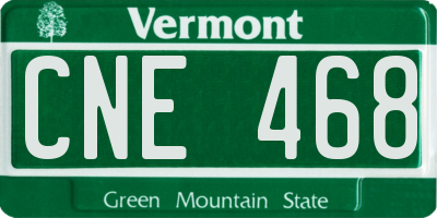 VT license plate CNE468