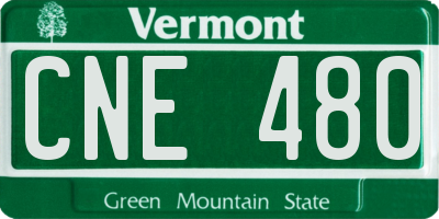 VT license plate CNE480