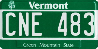 VT license plate CNE483