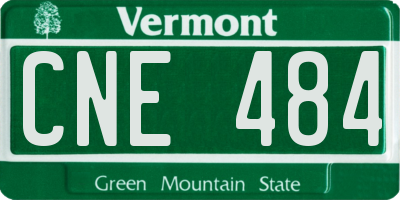 VT license plate CNE484
