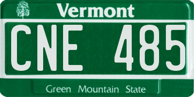 VT license plate CNE485