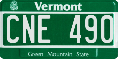 VT license plate CNE490