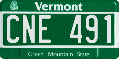 VT license plate CNE491