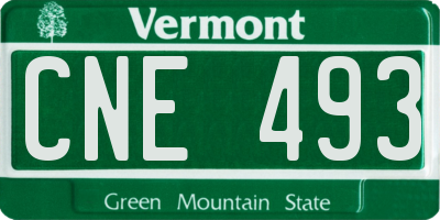 VT license plate CNE493