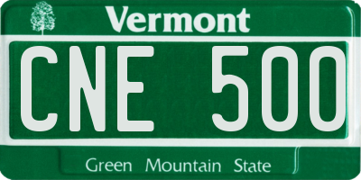 VT license plate CNE500