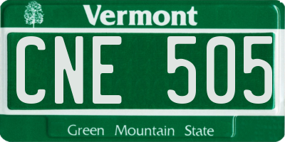 VT license plate CNE505