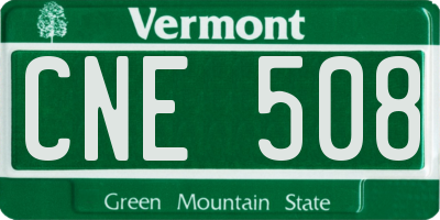 VT license plate CNE508