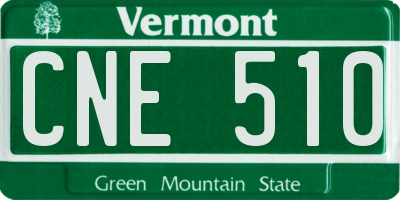 VT license plate CNE510