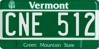 VT license plate CNE512