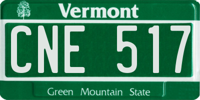 VT license plate CNE517