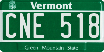 VT license plate CNE518
