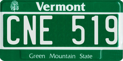 VT license plate CNE519