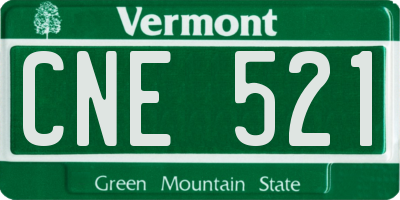 VT license plate CNE521
