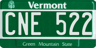 VT license plate CNE522