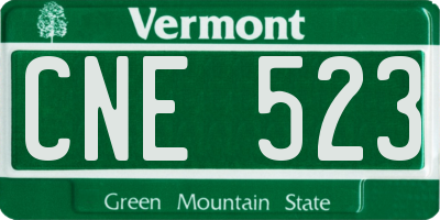 VT license plate CNE523