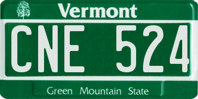VT license plate CNE524