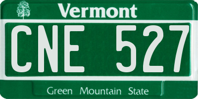 VT license plate CNE527