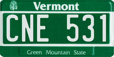VT license plate CNE531