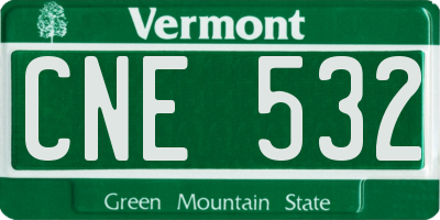 VT license plate CNE532