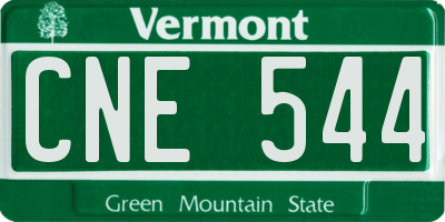 VT license plate CNE544