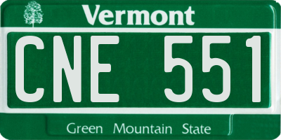 VT license plate CNE551