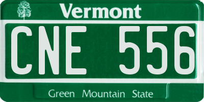 VT license plate CNE556