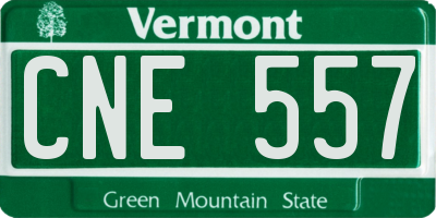 VT license plate CNE557