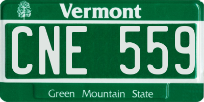 VT license plate CNE559
