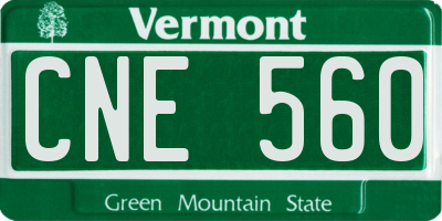 VT license plate CNE560